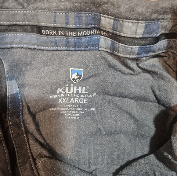 KÜHL Men’s XXL Tapered Fit Short Sleeve Button Down – Gray - Picture 3 of 8